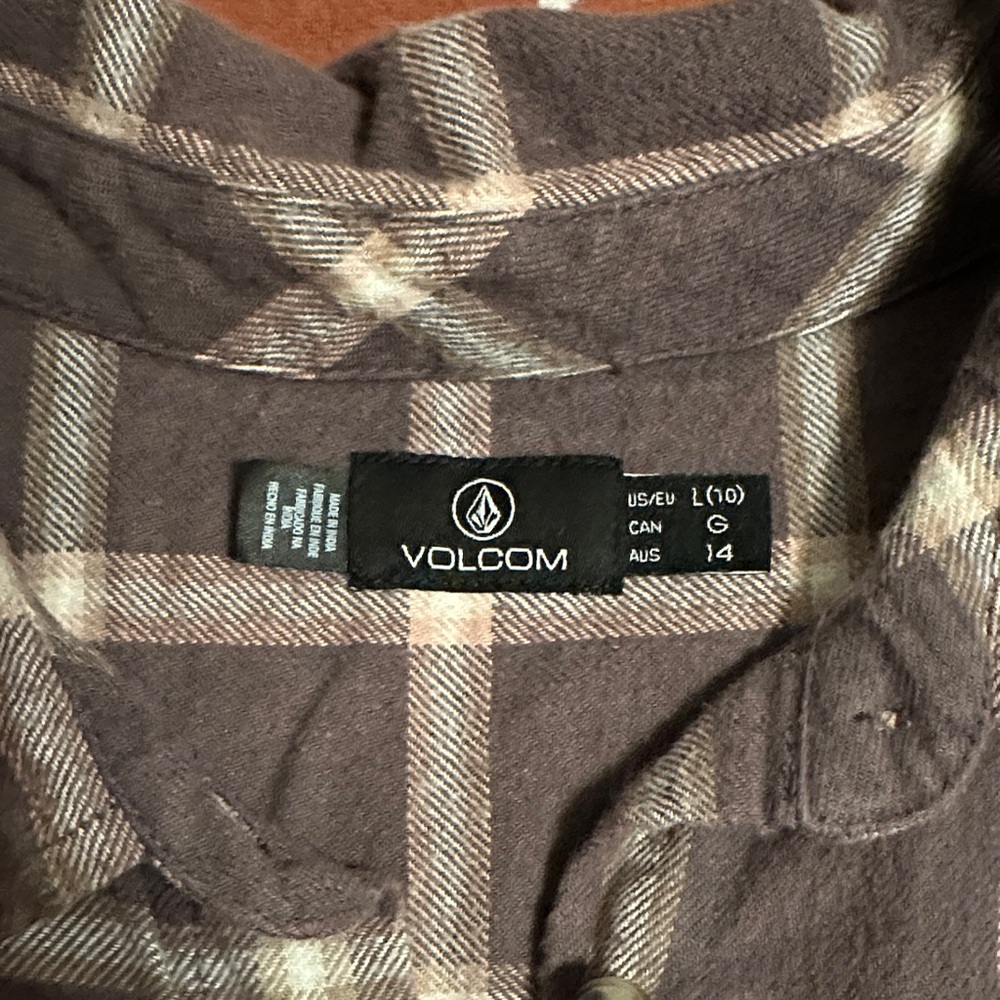 Volcom Brown/Purple Flannel - Picture 3 of 3